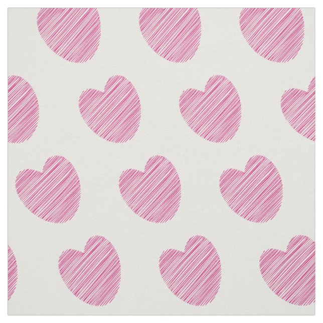 Tissu Motif de coeur rose très simple (Échantillon)