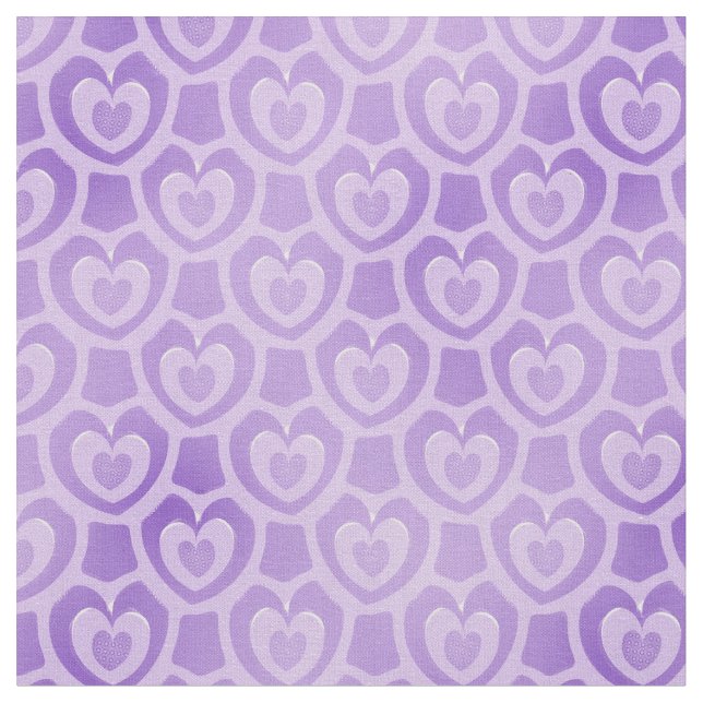 Tissu Motif de coeur violet clair (Fermer)