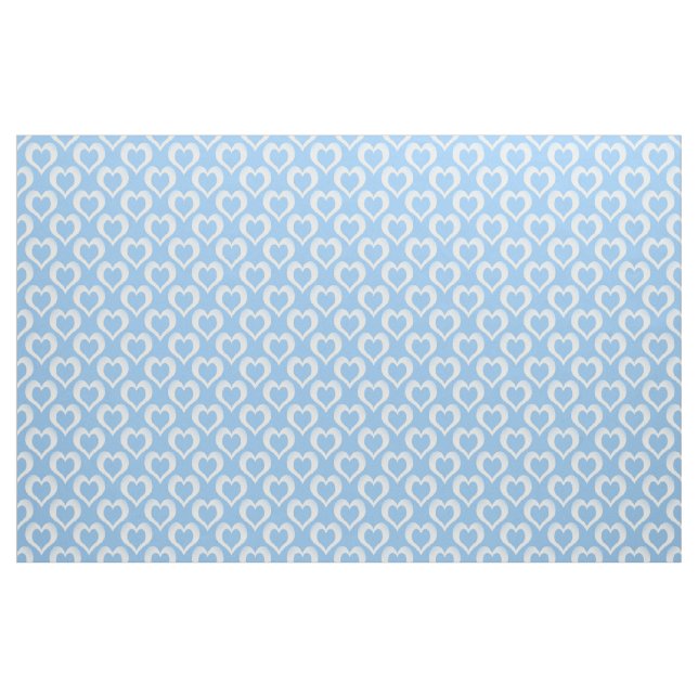 Tissu Motif de cœurs blancs bleus (Fat Quarter)