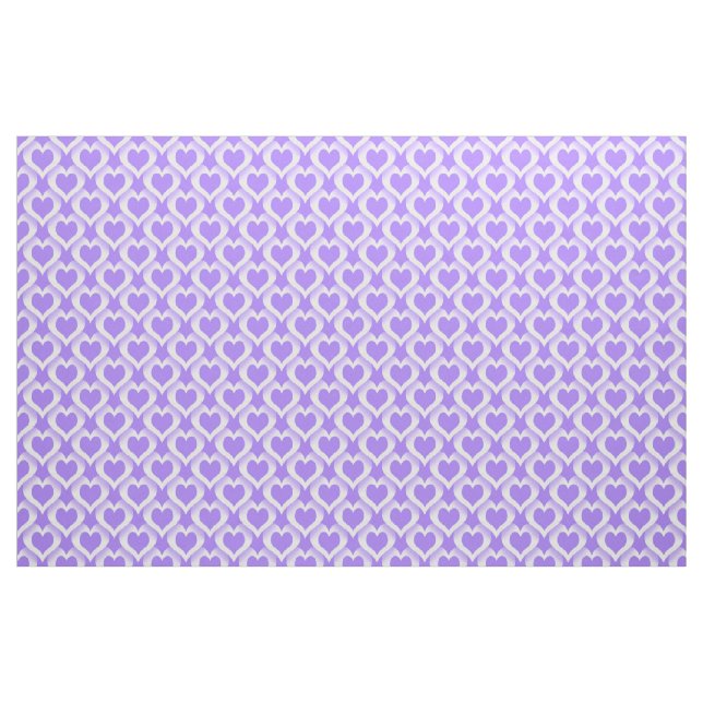 Tissu Motif de cœurs blancs violets (Fat Quarter)