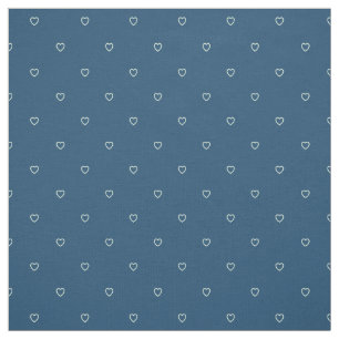 Tissu Motif de Coeurs Bleus