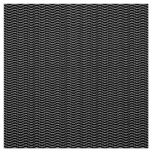 Tissu Motif de Coeurs Vaves en noir et blanc