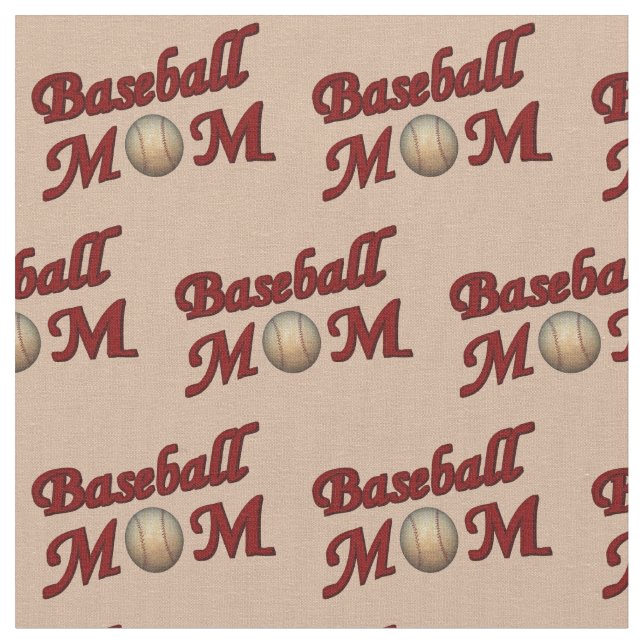 Tissu Motif de conception de maman de baseball (Fermer)