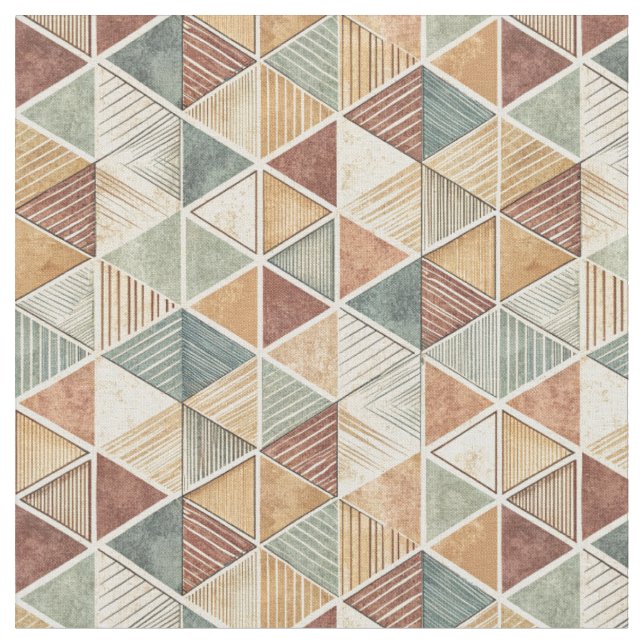 Tissu Motif de conception de triangle géométrique abstra (Fermer)