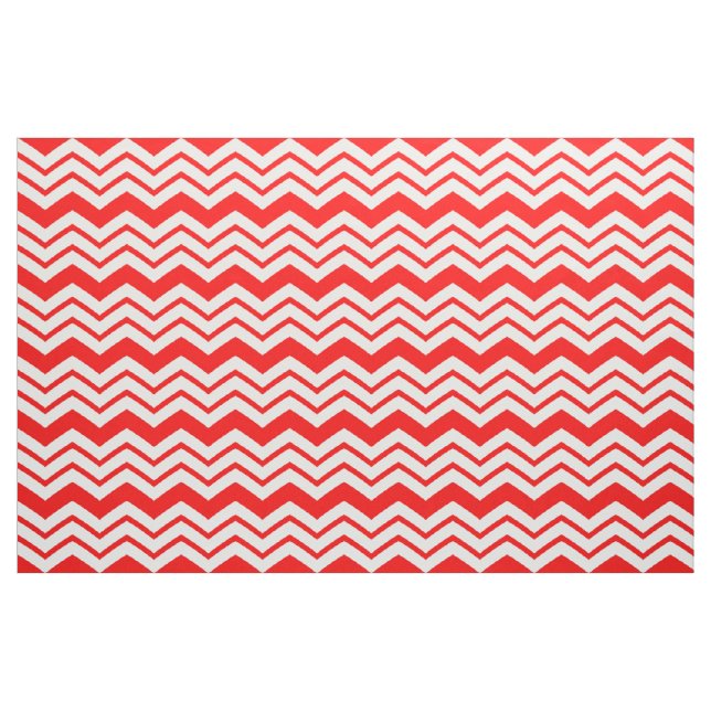 Tissu Motif de conception en chevron zigzag rouge blanc  (Fat Quarter)