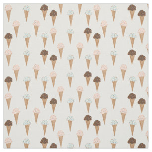 Tissu Motif de cônes de crème glacée