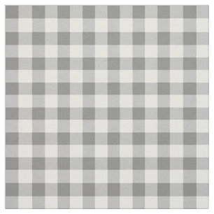 Tissu Motif De Contrôle En vichy Gris Et Blanc