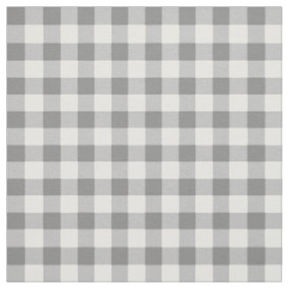 Tissu Motif De Contrôle En vichy Gris Et Blanc