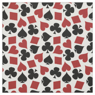 Tissu Motif de costume de carte de jeu de tisonnier