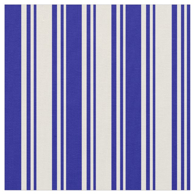 Tissu Motif de couleur beige et bleu foncé (Fermer)