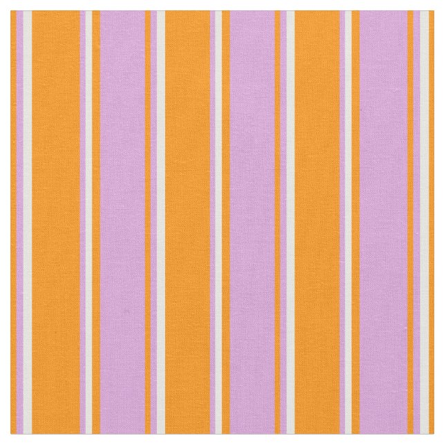Tissu Motif de couleur orange foncé, prune et blanche (Fermer)