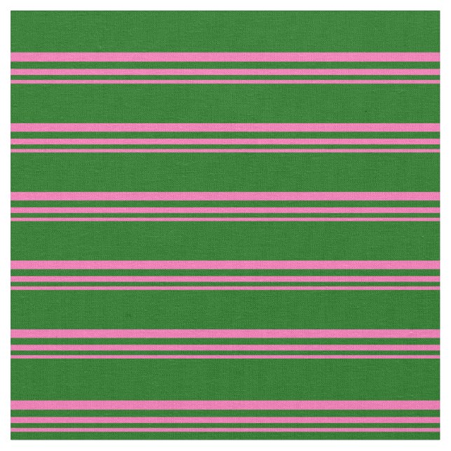 Tissu Motif de couleur rose chaud et vert foncé (Fermer)