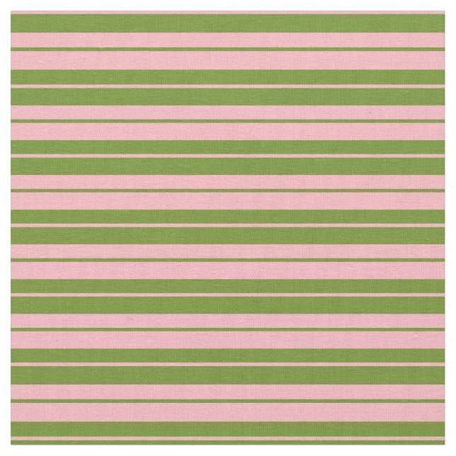 Tissu Motif de couleur rose clair et vert rayé/lin (Fermer)