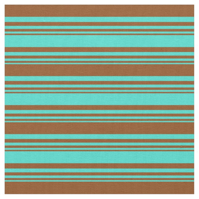 Tissu Motif de couleur turquoise et Brown (Fermer)