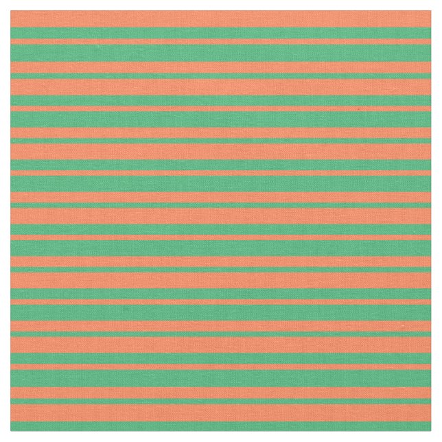 Tissu Motif de couleur vert de mer et corail (Fermer)