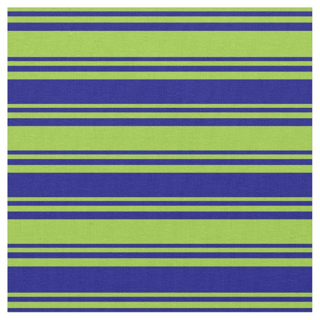 Tissu Motif de couleur verte et bleue rayée/doublée (Fermer)