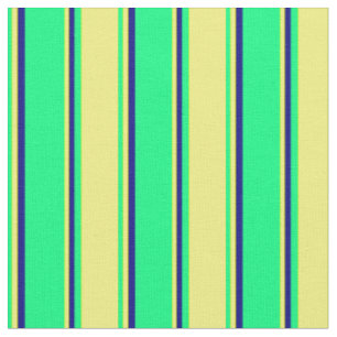 Tissu Motif de couleur verte, jaune et bleue