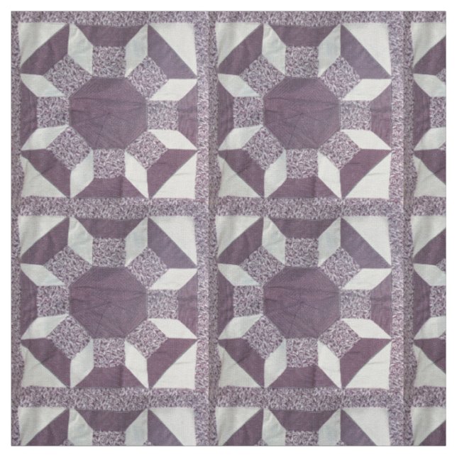 Tissu - Motif de courtepointe violet (Échantillon)