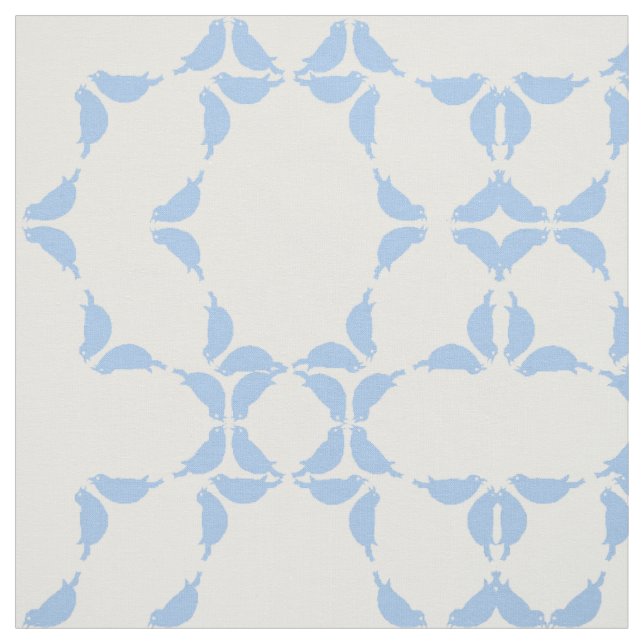 Tissu Motif de courtepointes en bleu circulaire géométri (Échantillon)
