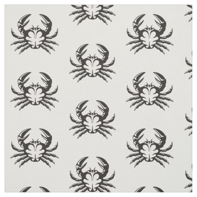 Tissu Motif de crabe noir (Échantillon)