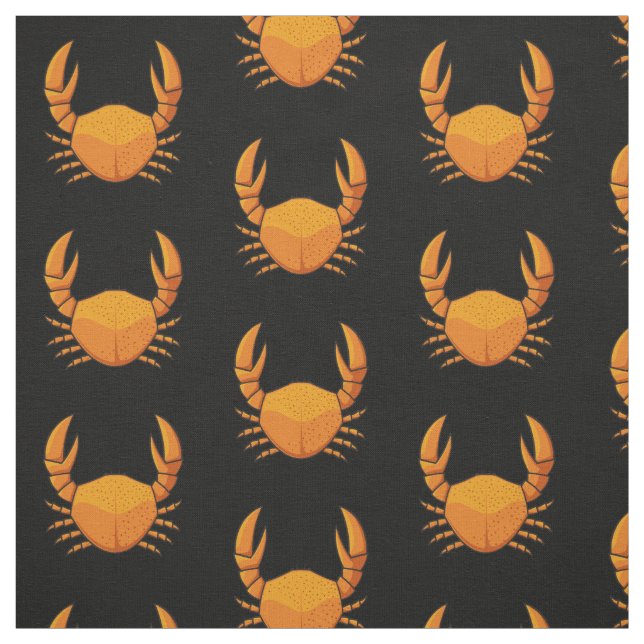 Tissu Motif de crabe orange (Échantillon)