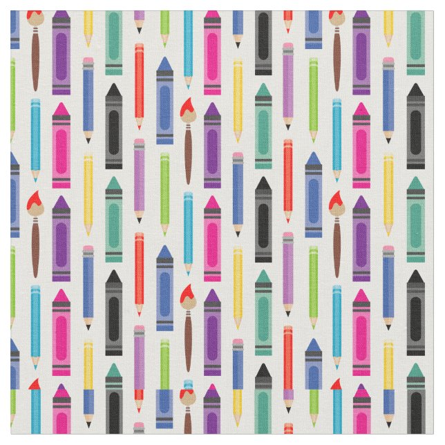 Tissu motif de crayons (Fermer)