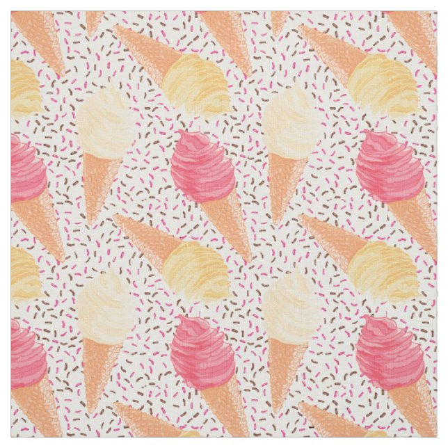 Tissu Motif de crème glacée (Échantillon)