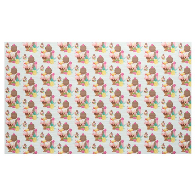 Tissu Motif de crème glacée mignonne (Yard)