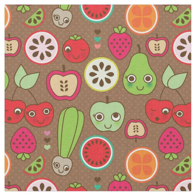 Tissu Motif de cuisine de fruit (Fermer)