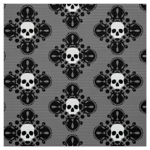 Tissu Motif de damassé de crâne de Halloween