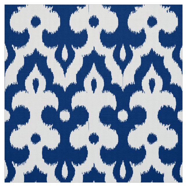 Tissu Motif de damassé d'Ikat de Marocain, bleu de (Échantillon)