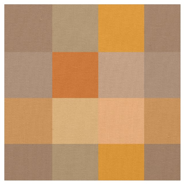 Tissu motif de damier Brown et orange (Fermer)
