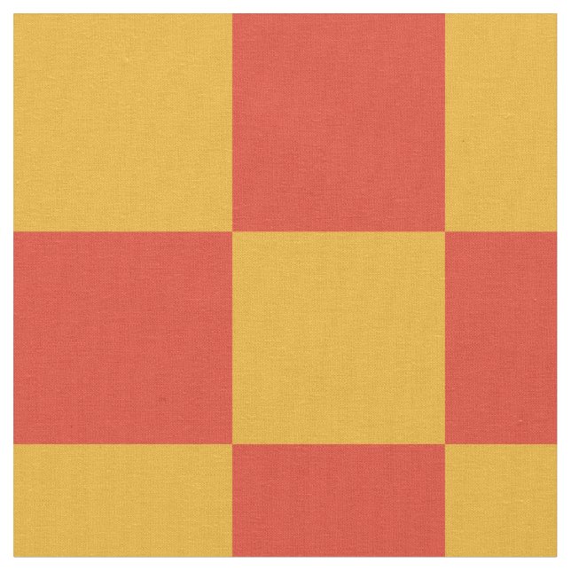 Tissu motif de damier orange et jaune (Fermer)
