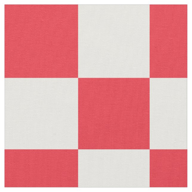 Tissu motif de damier rouge et blanc (Fermer)