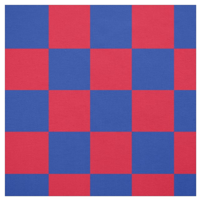 Tissu Motif de damier rouge et bleu (Échantillon)