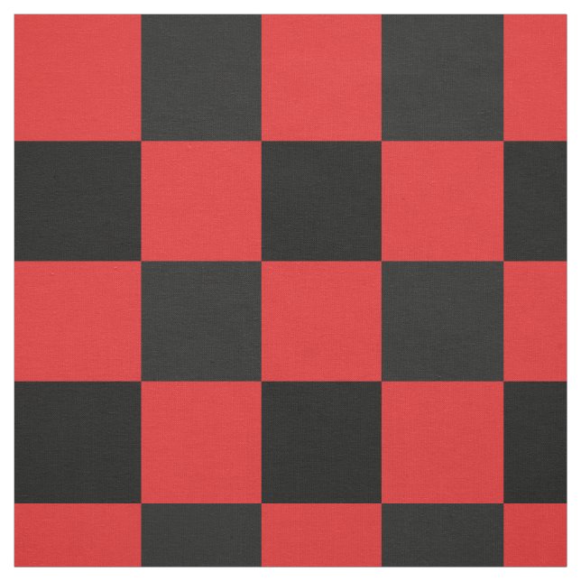 Tissu Motif de damier rouge et noir (Échantillon)