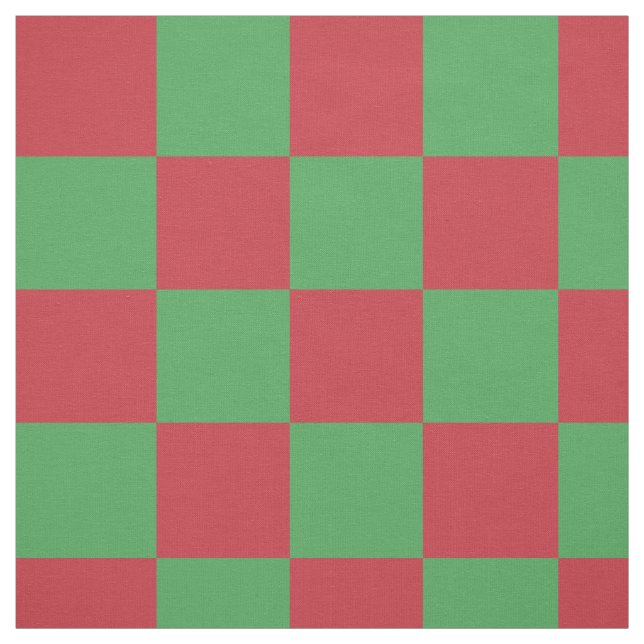 Tissu Motif de damier rouge et vert (Échantillon)