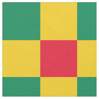 Tissu motif de damier rouge, vert et jaune