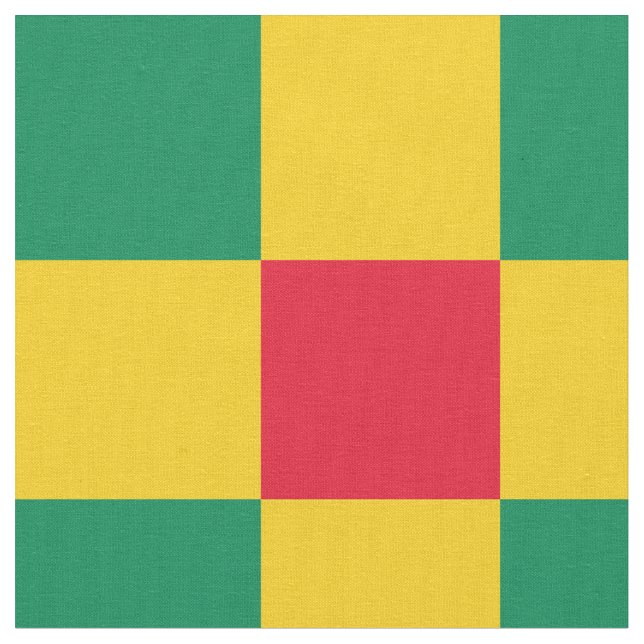 Tissu motif de damier rouge, vert et jaune (Fermer)