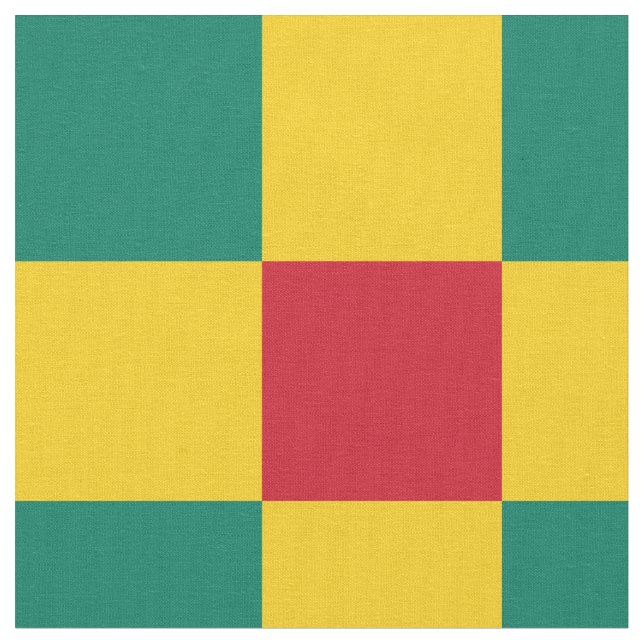 Tissu motif de damier rouge, vert et jaune (Fermer)