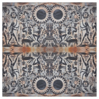 Tissu Motif de danseur Kachina des pétroglyphes du Sud-O