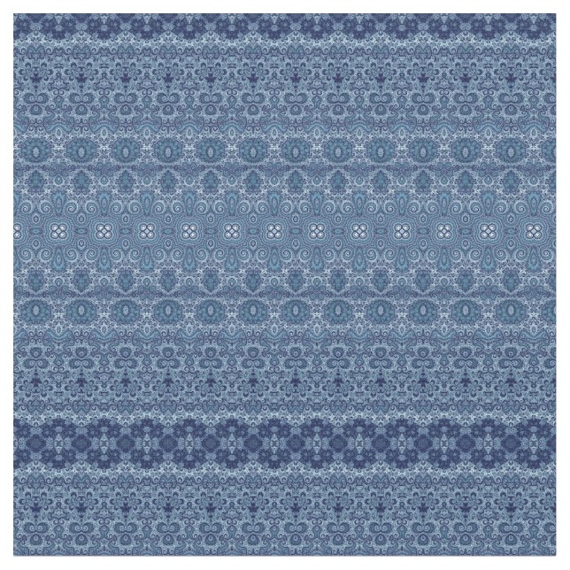 Tissu Motif de Denim Blue Bohemian (Fermer)
