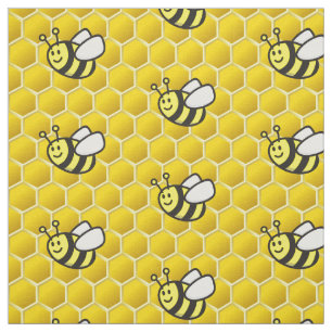 Tissu Motif de dessin d'abeille