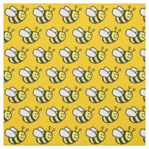 Tissu Motif de dessin d'abeille