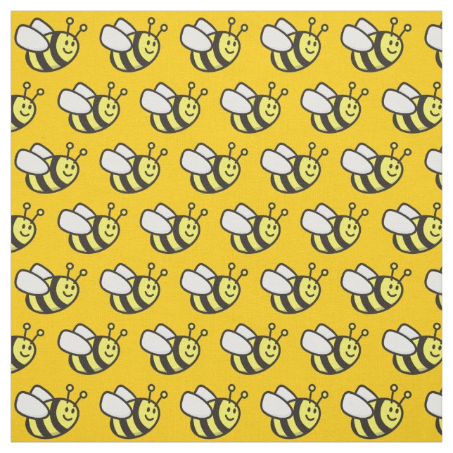 Tissu Motif de dessin d'abeille (Échantillon)