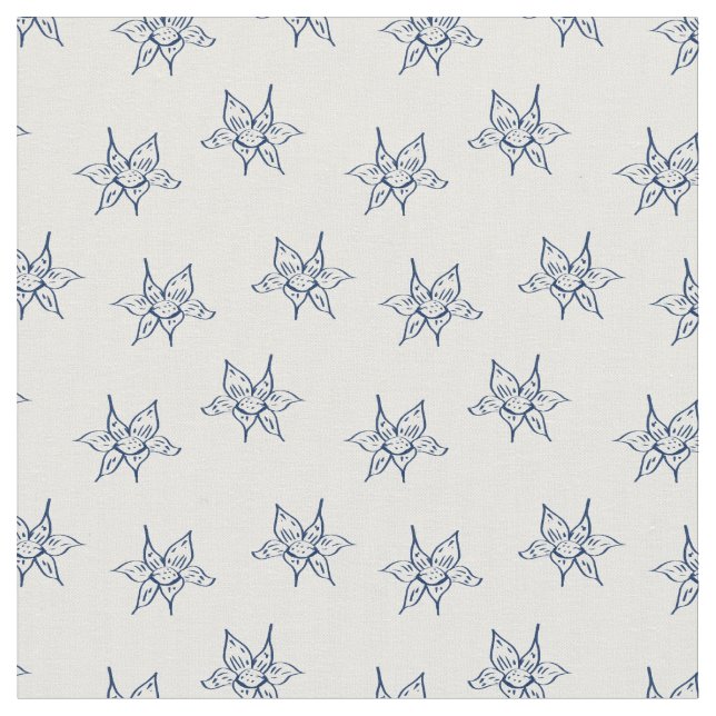 Tissu Motif de dessin de fleur de lys (Fermer)