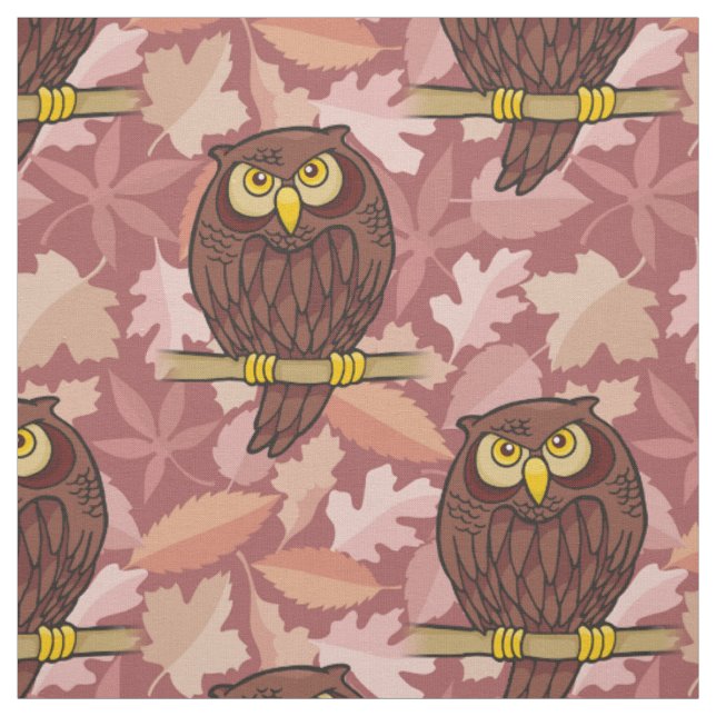 Tissu Motif de dessin de Owl (Échantillon)