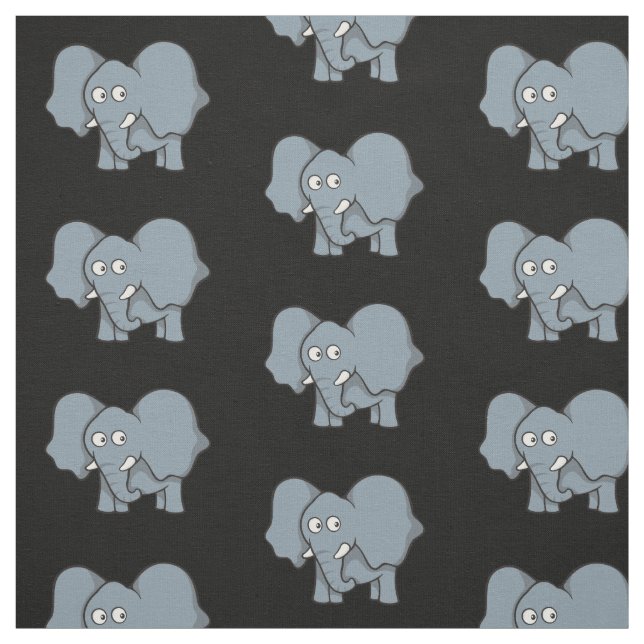 Tissu Motif de dessin pour éléphant gris (Échantillon)