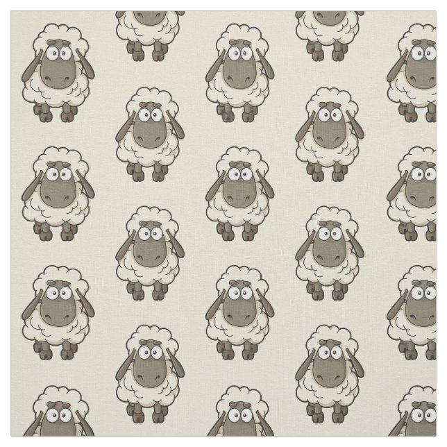 Tissu Motif de dessin sur le mouton (Échantillon)