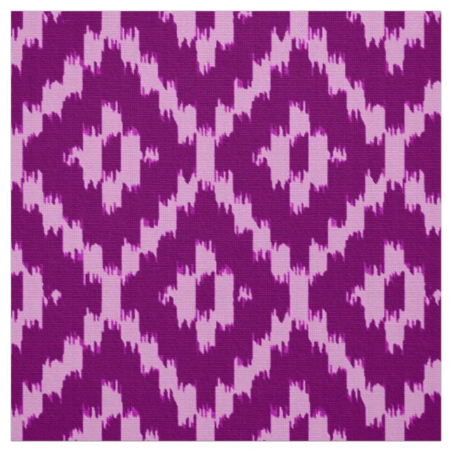 Tissu Motif de diamant d'Ikat - pourpre et orchidée (Échantillon)